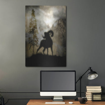 Luxe Metal Art 'Mystic Big Horn' by Lightbox Journal, Metal Wall Art,24x36