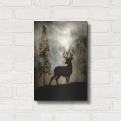 Luxe Metal Art 'Mystic Deer' by Lightbox Journal, Metal Wall Art,12x16