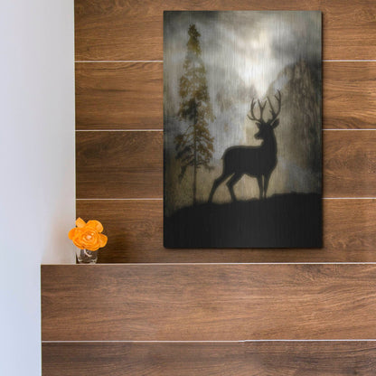Luxe Metal Art 'Mystic Deer' by Lightbox Journal, Metal Wall Art,12x16