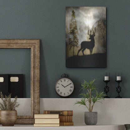 Luxe Metal Art 'Mystic Deer' by Lightbox Journal, Metal Wall Art,12x16