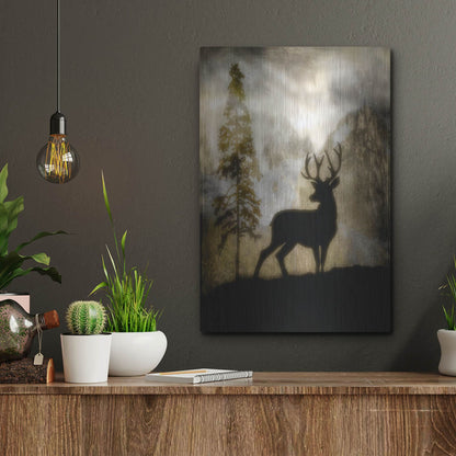 Luxe Metal Art 'Mystic Deer' by Lightbox Journal, Metal Wall Art,12x16