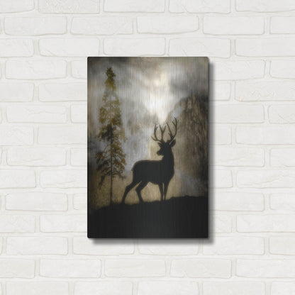 Luxe Metal Art 'Mystic Deer' by Lightbox Journal, Metal Wall Art,16x24
