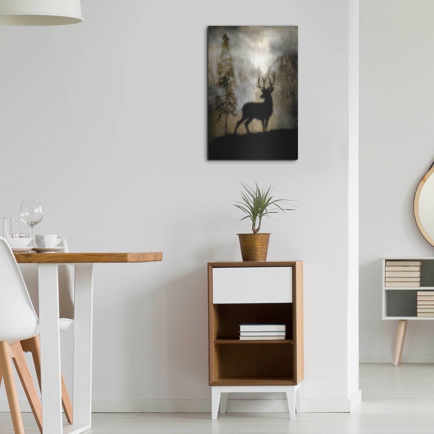 Luxe Metal Art 'Mystic Deer' by Lightbox Journal, Metal Wall Art,16x24