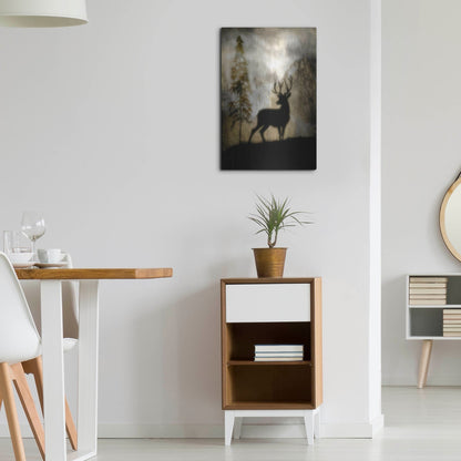 Luxe Metal Art 'Mystic Deer' by Lightbox Journal, Metal Wall Art,16x24