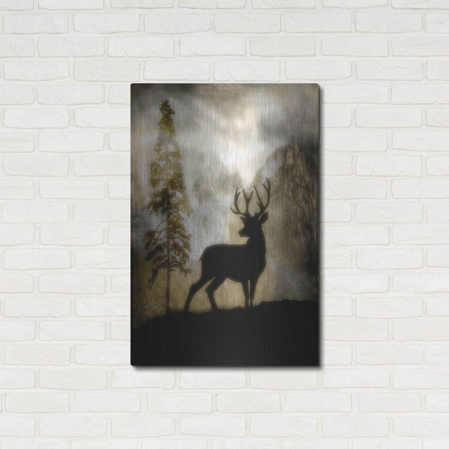 Luxe Metal Art 'Mystic Deer' by Lightbox Journal, Metal Wall Art,24x36