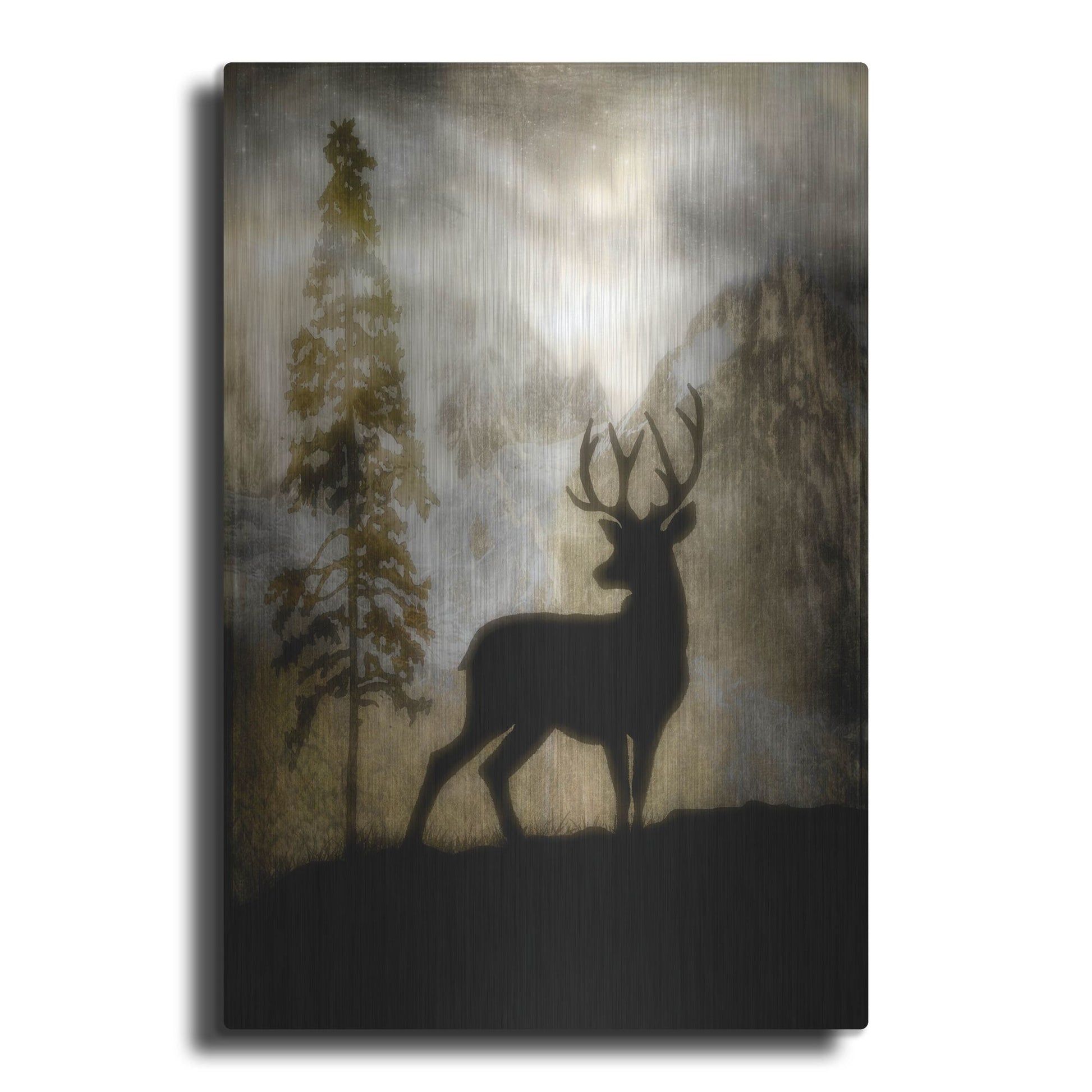 Luxe Metal Art 'Mystic Deer' by Lightbox Journal, Metal Wall Art