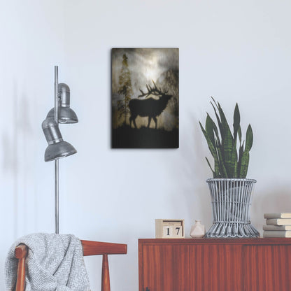 Luxe Metal Art 'Mystic Elk' by Lightbox Journal, Metal Wall Art,16x24