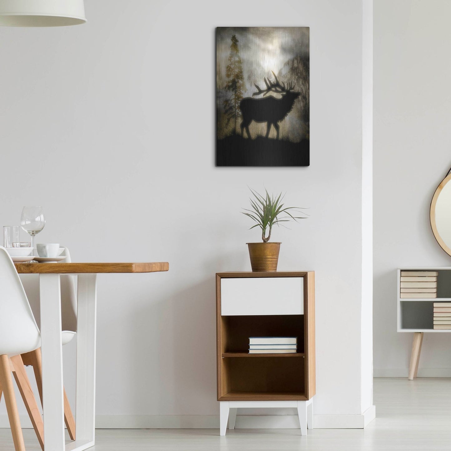 Luxe Metal Art 'Mystic Elk' by Lightbox Journal, Metal Wall Art,16x24