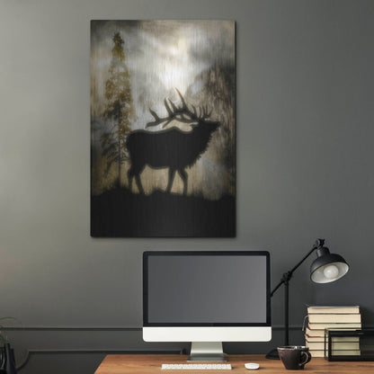 Luxe Metal Art 'Mystic Elk' by Lightbox Journal, Metal Wall Art,24x36