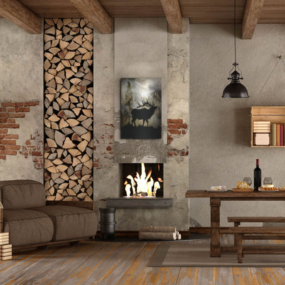 Luxe Metal Art 'Mystic Elk' by Lightbox Journal, Metal Wall Art,24x36