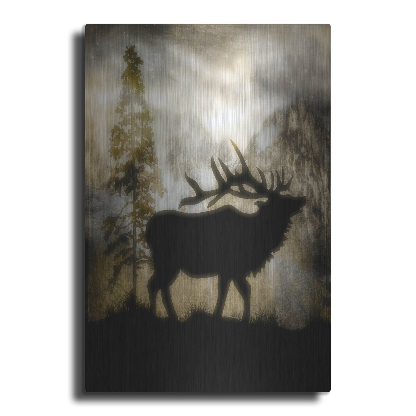 Luxe Metal Art 'Mystic Elk' by Lightbox Journal, Metal Wall Art