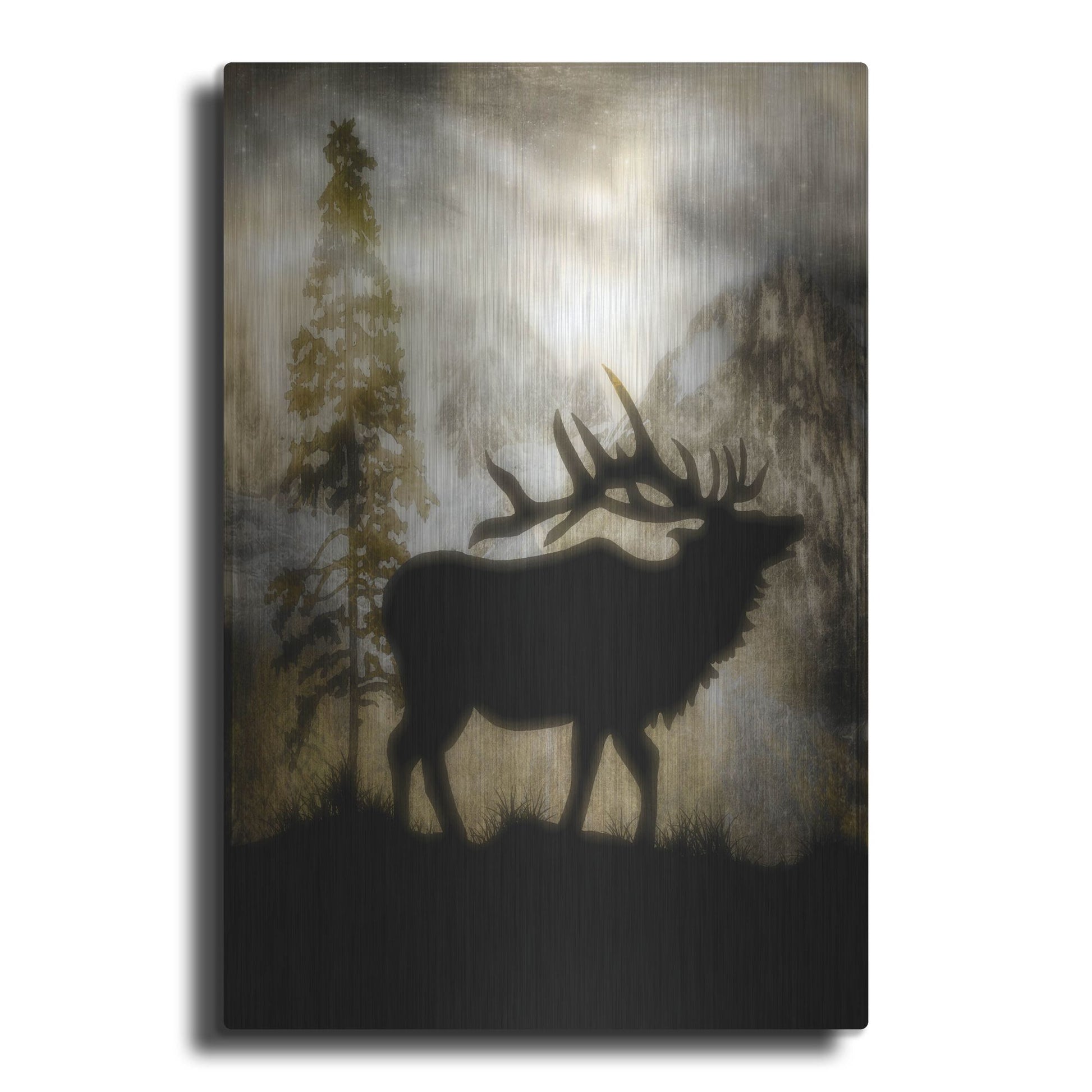 Luxe Metal Art 'Mystic Elk' by Lightbox Journal, Metal Wall Art
