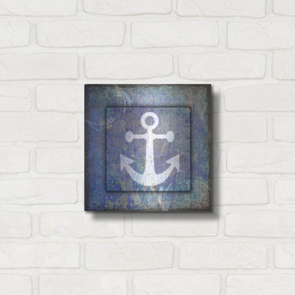 Luxe Metal Art 'Beach House Anchor' by Lightbox Journal, Metal Wall Art,12x12
