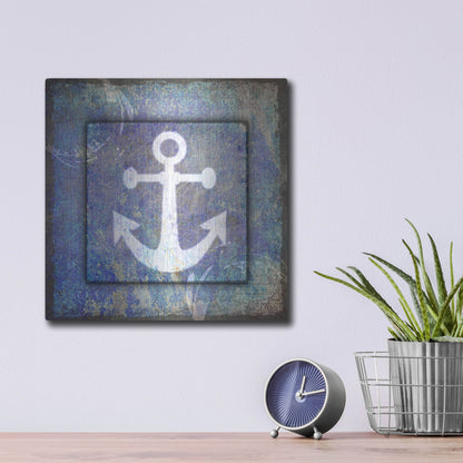 Luxe Metal Art 'Beach House Anchor' by Lightbox Journal, Metal Wall Art,12x12