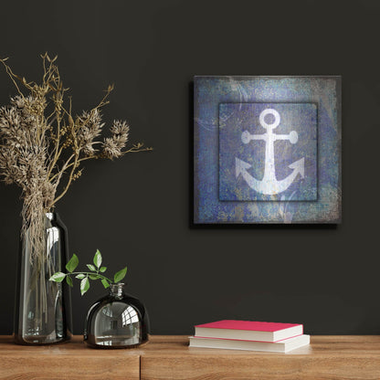Luxe Metal Art 'Beach House Anchor' by Lightbox Journal, Metal Wall Art,12x12