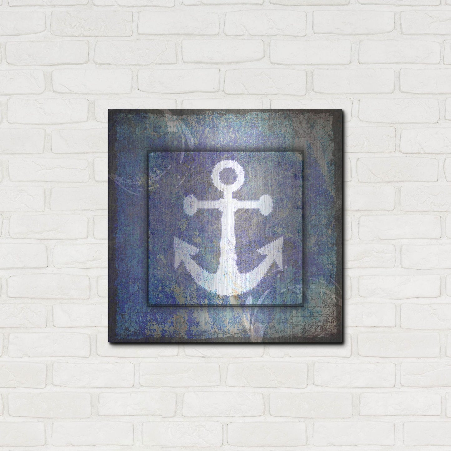 Luxe Metal Art 'Beach House Anchor' by Lightbox Journal, Metal Wall Art,24x24