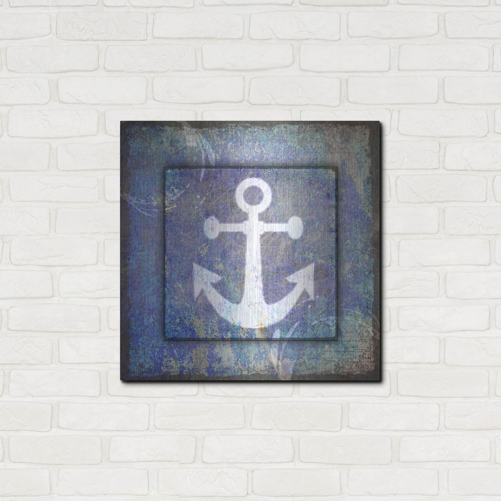 Luxe Metal Art 'Beach House Anchor' by Lightbox Journal, Metal Wall Art,24x24