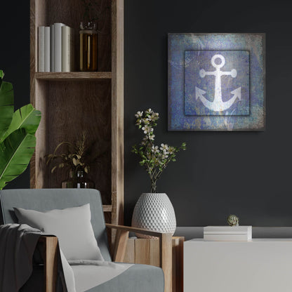 Luxe Metal Art 'Beach House Anchor' by Lightbox Journal, Metal Wall Art,24x24