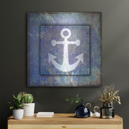 Luxe Metal Art 'Beach House Anchor' by Lightbox Journal, Metal Wall Art,24x24