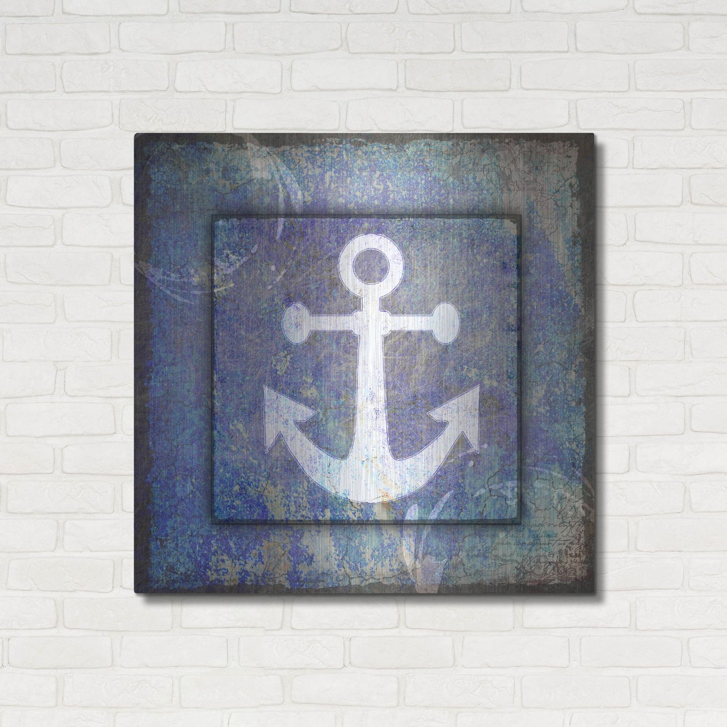 Luxe Metal Art 'Beach House Anchor' by Lightbox Journal, Metal Wall Art,36x36