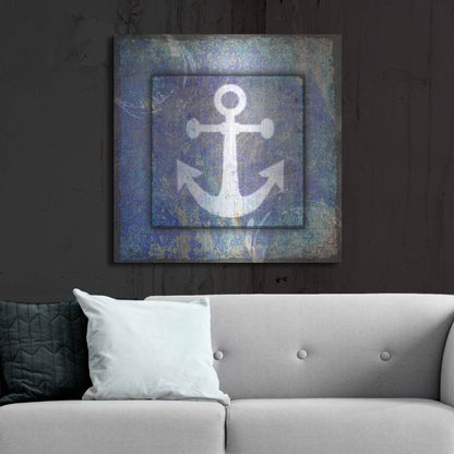 Luxe Metal Art 'Beach House Anchor' by Lightbox Journal, Metal Wall Art,36x36