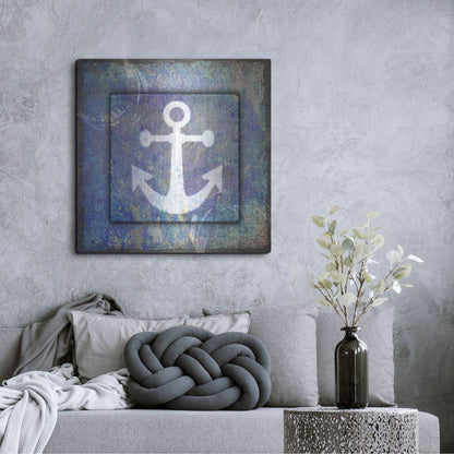 Luxe Metal Art 'Beach House Anchor' by Lightbox Journal, Metal Wall Art,36x36