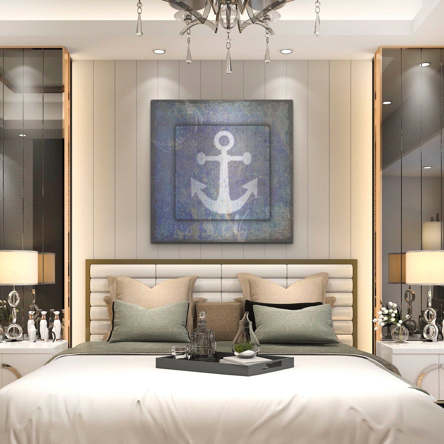 Luxe Metal Art 'Beach House Anchor' by Lightbox Journal, Metal Wall Art,36x36