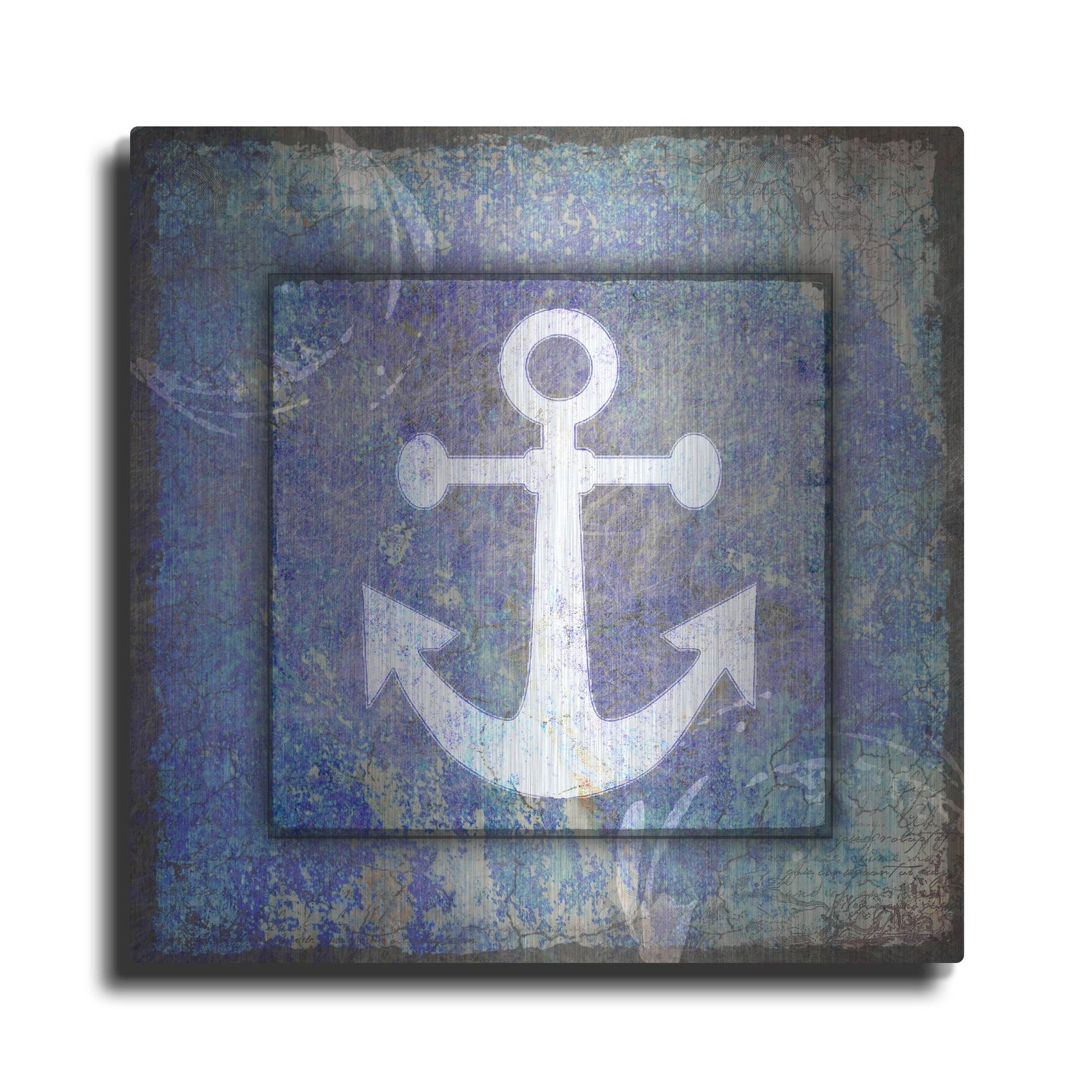 Luxe Metal Art 'Beach House Anchor' by Lightbox Journal, Metal Wall Art