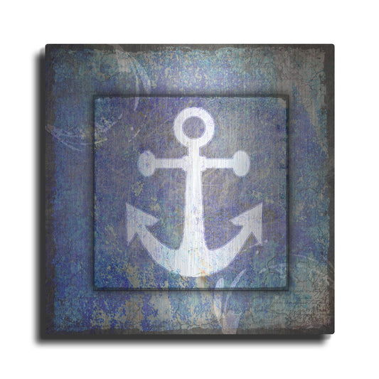 Luxe Metal Art 'Beach House Anchor' by Lightbox Journal, Metal Wall Art