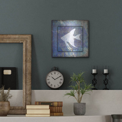 Luxe Metal Art 'Beach House Fish' by Lightbox Journal, Metal Wall Art,12x12