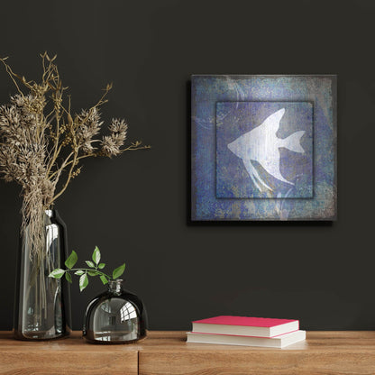 Luxe Metal Art 'Beach House Fish' by Lightbox Journal, Metal Wall Art,12x12