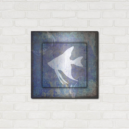 Luxe Metal Art 'Beach House Fish' by Lightbox Journal, Metal Wall Art,24x24