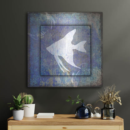 Luxe Metal Art 'Beach House Fish' by Lightbox Journal, Metal Wall Art,24x24