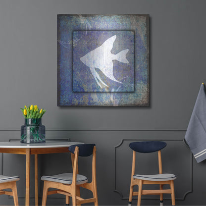 Luxe Metal Art 'Beach House Fish' by Lightbox Journal, Metal Wall Art,36x36