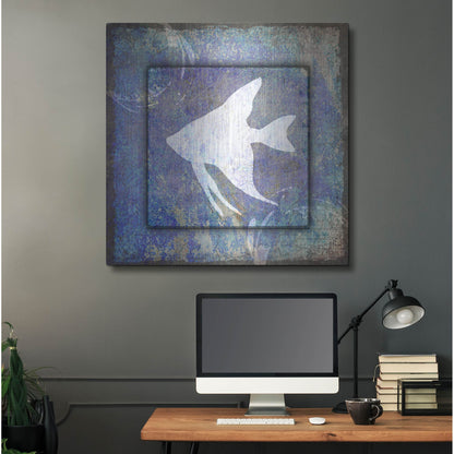 Luxe Metal Art 'Beach House Fish' by Lightbox Journal, Metal Wall Art,36x36