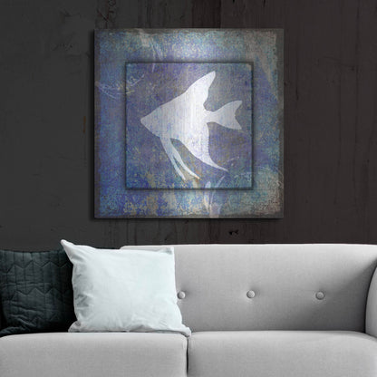 Luxe Metal Art 'Beach House Fish' by Lightbox Journal, Metal Wall Art,36x36