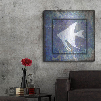 Luxe Metal Art 'Beach House Fish' by Lightbox Journal, Metal Wall Art,36x36