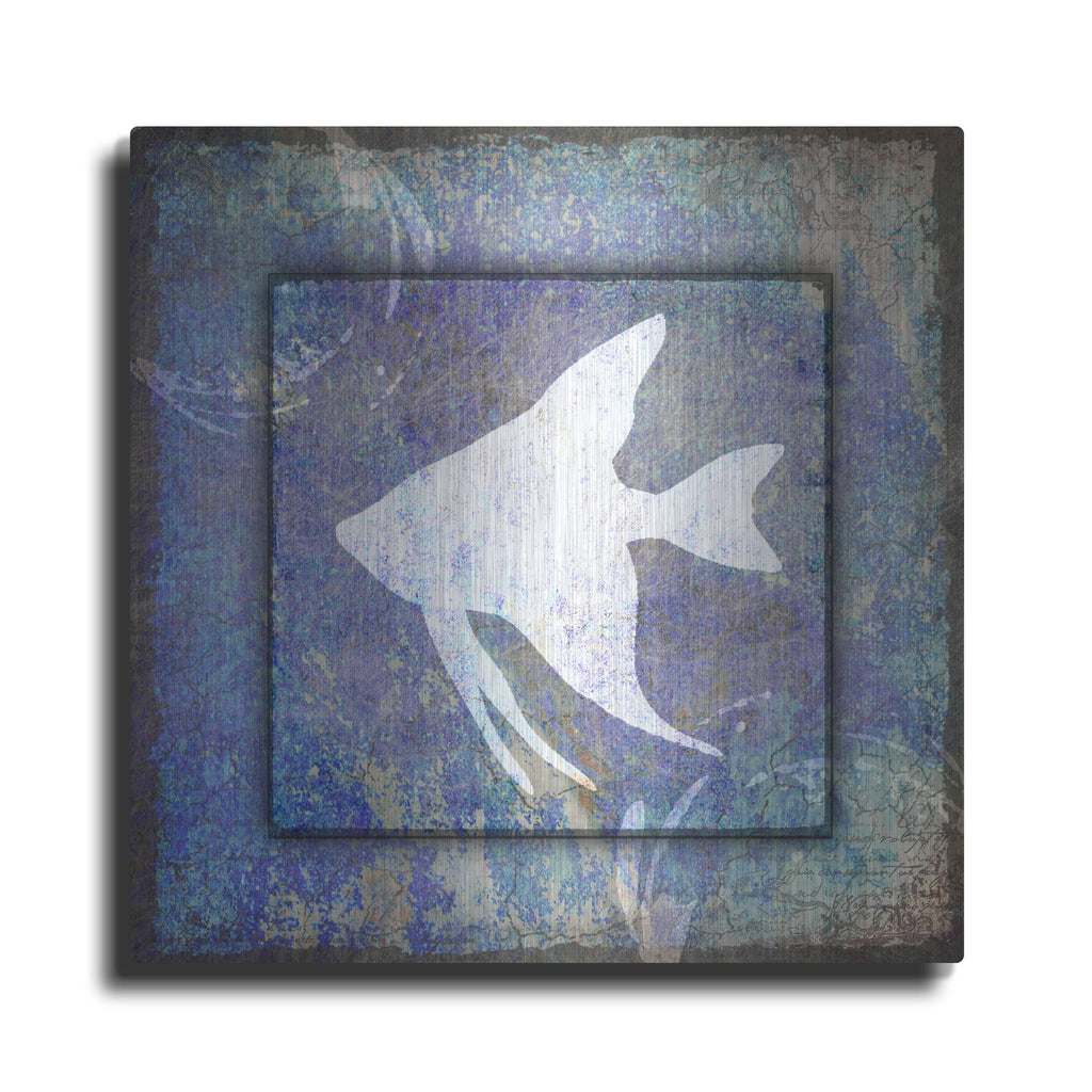 Luxe Metal Art 'Beach House Fish' by Lightbox Journal, Metal Wall Art