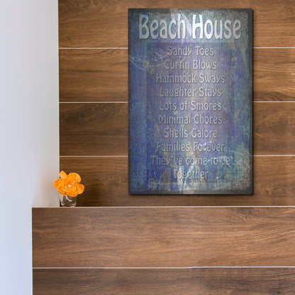 Luxe Metal Art 'Beach House' by Lightbox Journal, Metal Wall Art,12x16