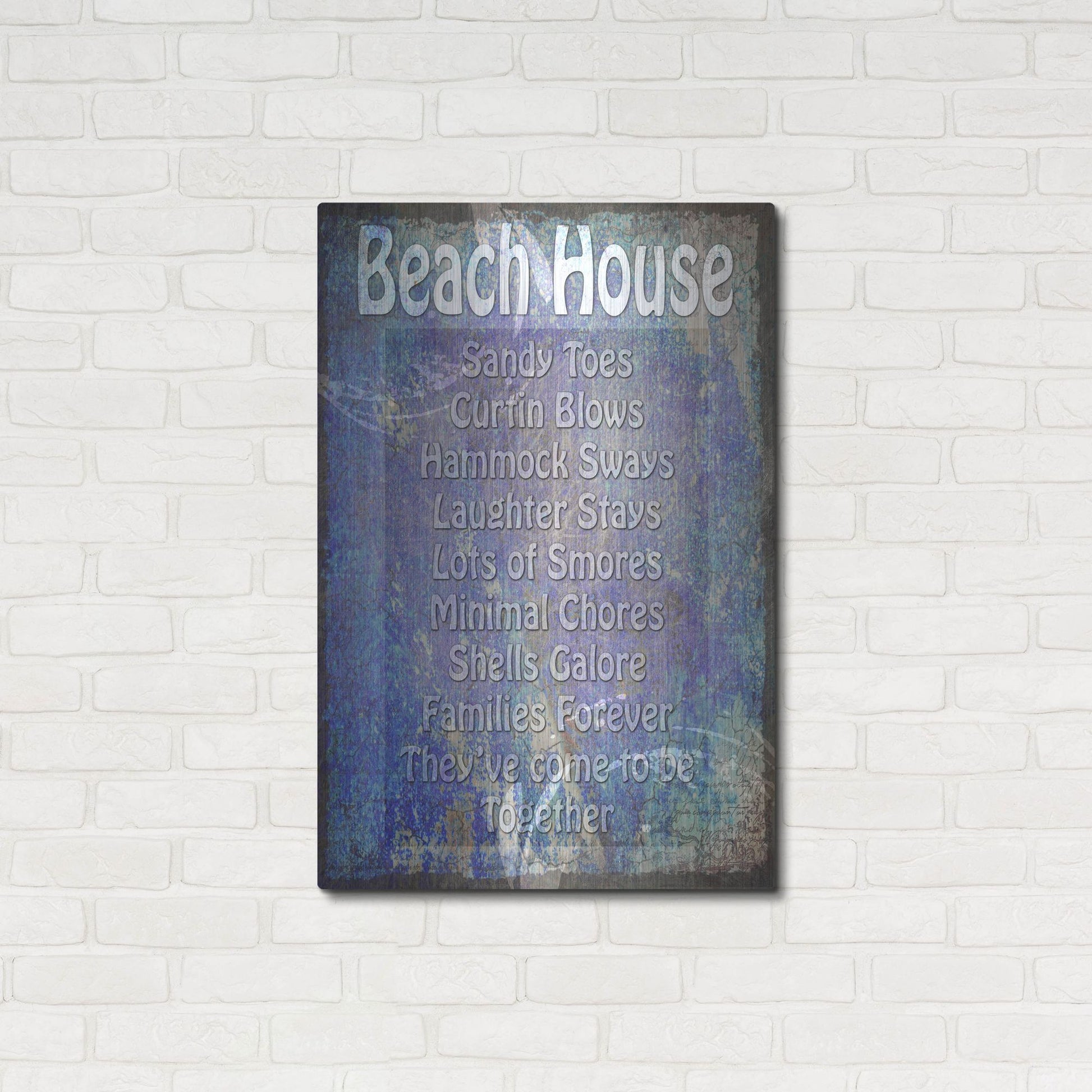 Luxe Metal Art 'Beach House' by Lightbox Journal, Metal Wall Art,24x36