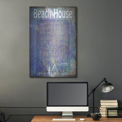 Luxe Metal Art 'Beach House' by Lightbox Journal, Metal Wall Art,24x36
