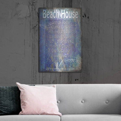 Luxe Metal Art 'Beach House' by Lightbox Journal, Metal Wall Art,24x36