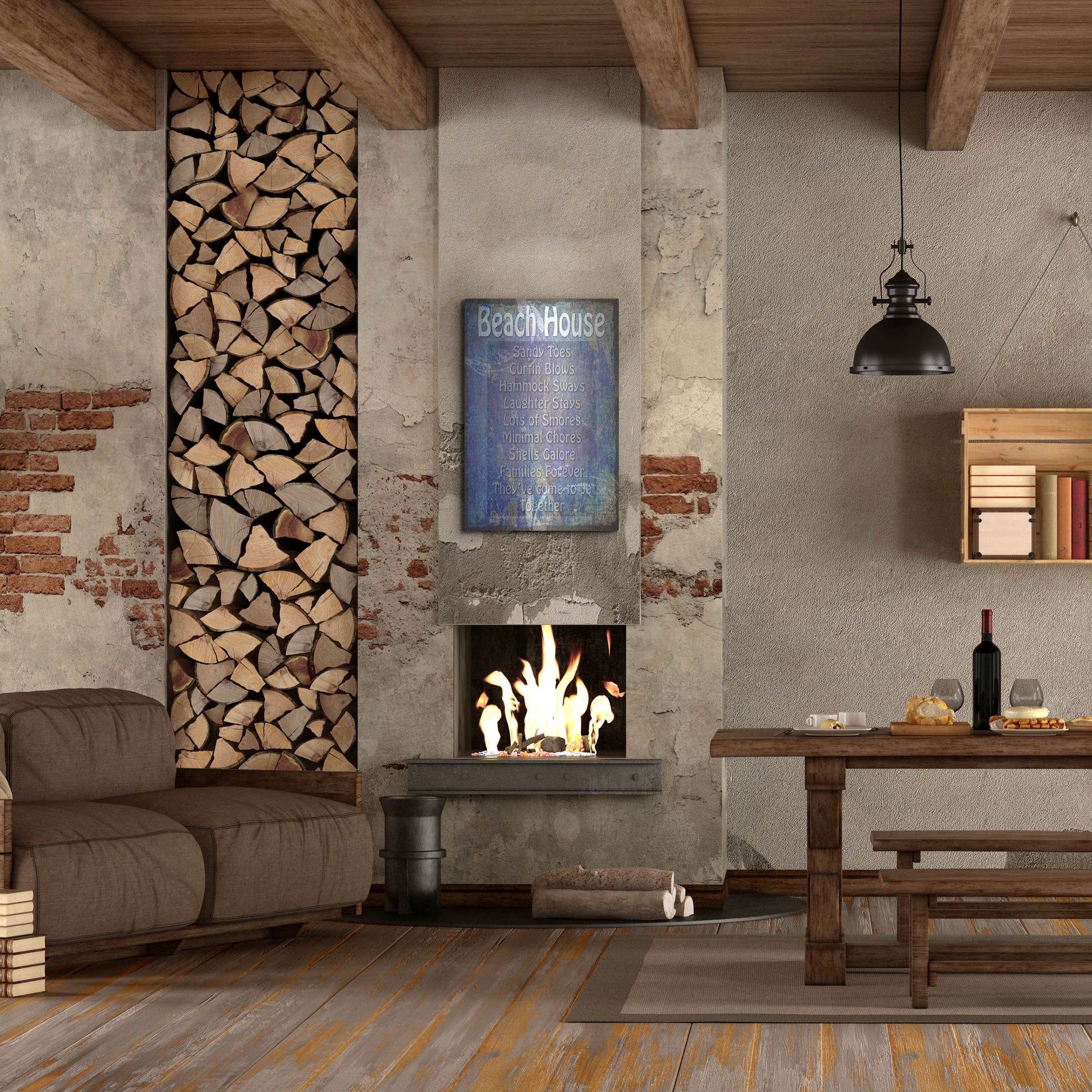 Luxe Metal Art 'Beach House' by Lightbox Journal, Metal Wall Art,24x36