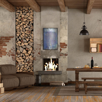 Luxe Metal Art 'Beach House' by Lightbox Journal, Metal Wall Art,24x36