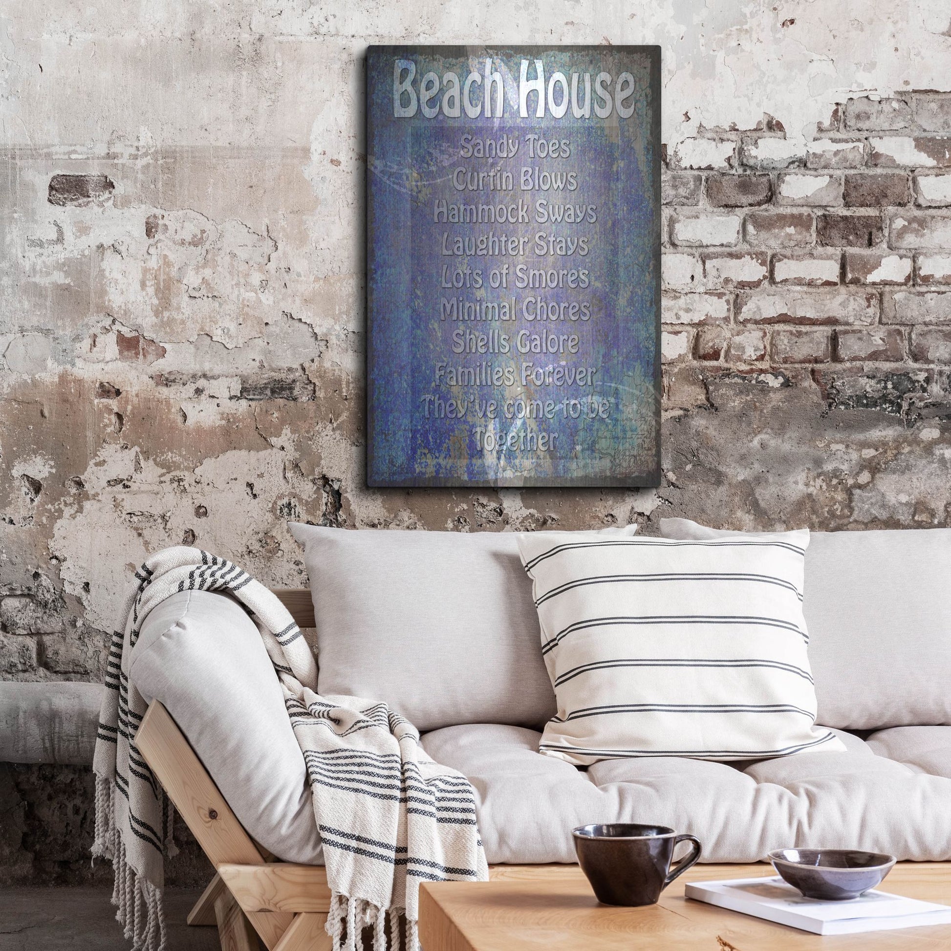 Luxe Metal Art 'Beach House' by Lightbox Journal, Metal Wall Art,24x36