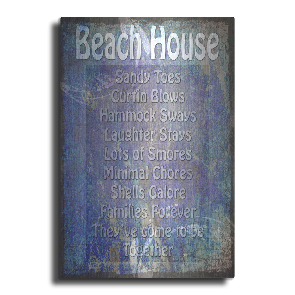 Luxe Metal Art 'Beach House' by Lightbox Journal, Metal Wall Art