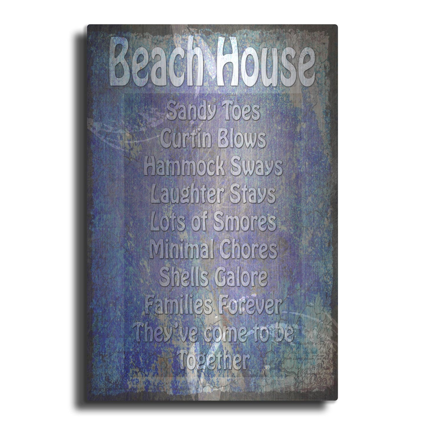 Luxe Metal Art 'Beach House' by Lightbox Journal, Metal Wall Art
