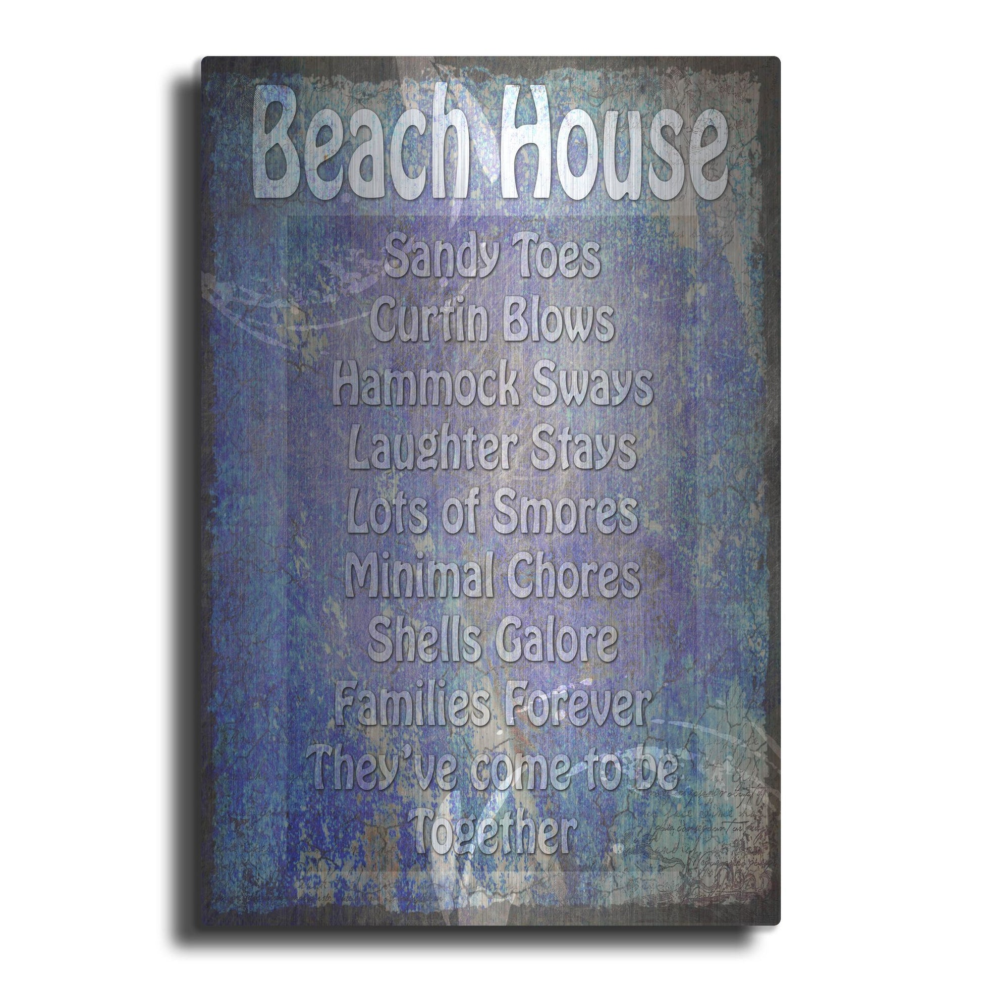 Luxe Metal Art 'Beach House' by Lightbox Journal, Metal Wall Art