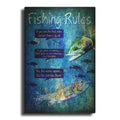Luxe Metal Art 'Fishing Rules' by Lightbox Journal, Metal Wall Art
