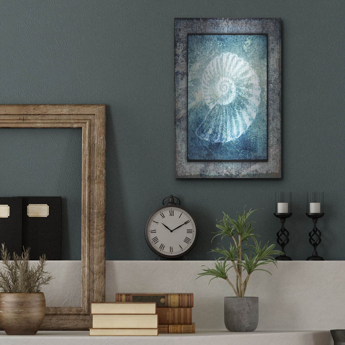 Luxe Metal Art 'Hello Beach Shell I' by Lightbox Journal, Metal Wall Art,12x16